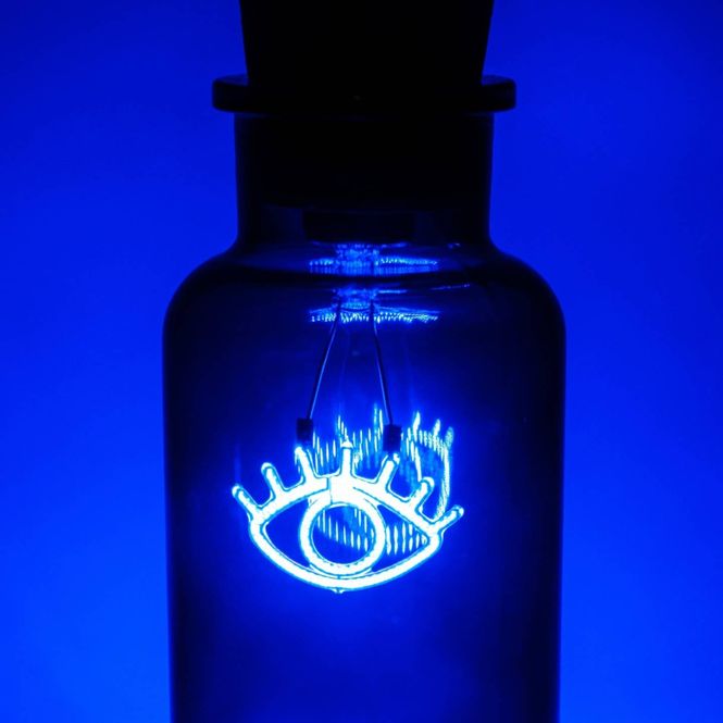 Hovedbilde Blue Eye Neon Light in a Glass Bottle