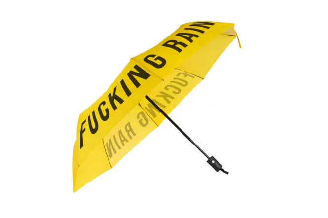 Hovedbilde Sammenleggbar paraply «Fucking Rain» – gul