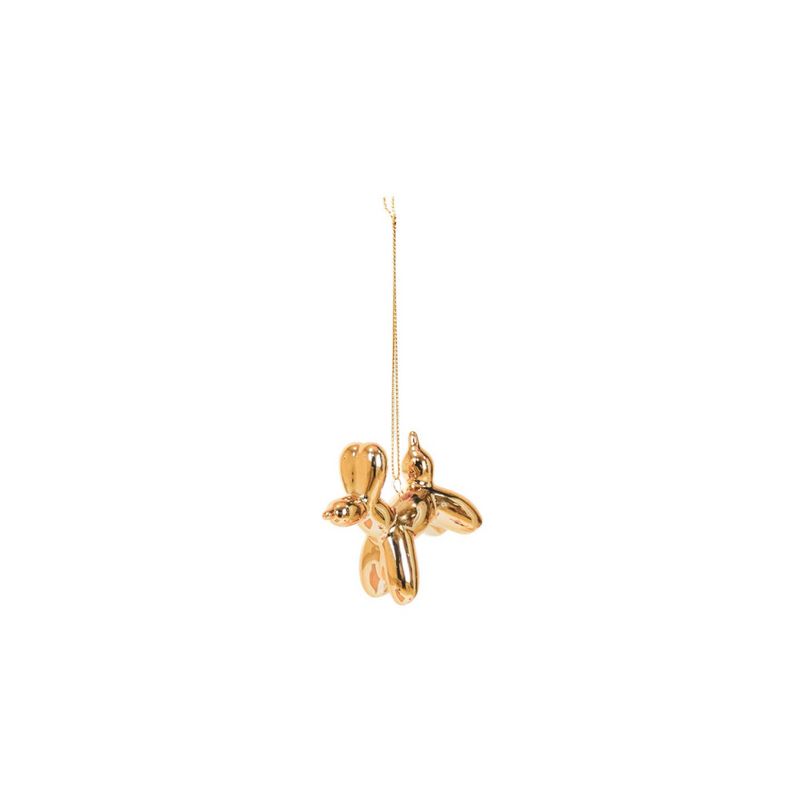 Balloon Dog Holiday Ornament 6,5x3x6,5cm Gold
