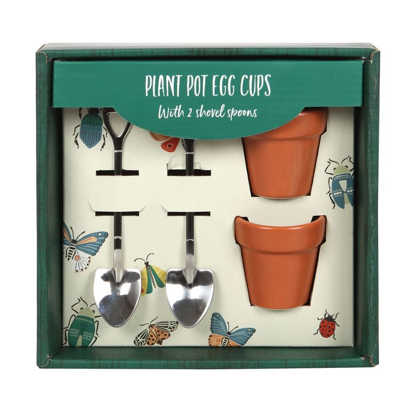 Plant Pot Egg Cup Set – 2 stk keramikk 