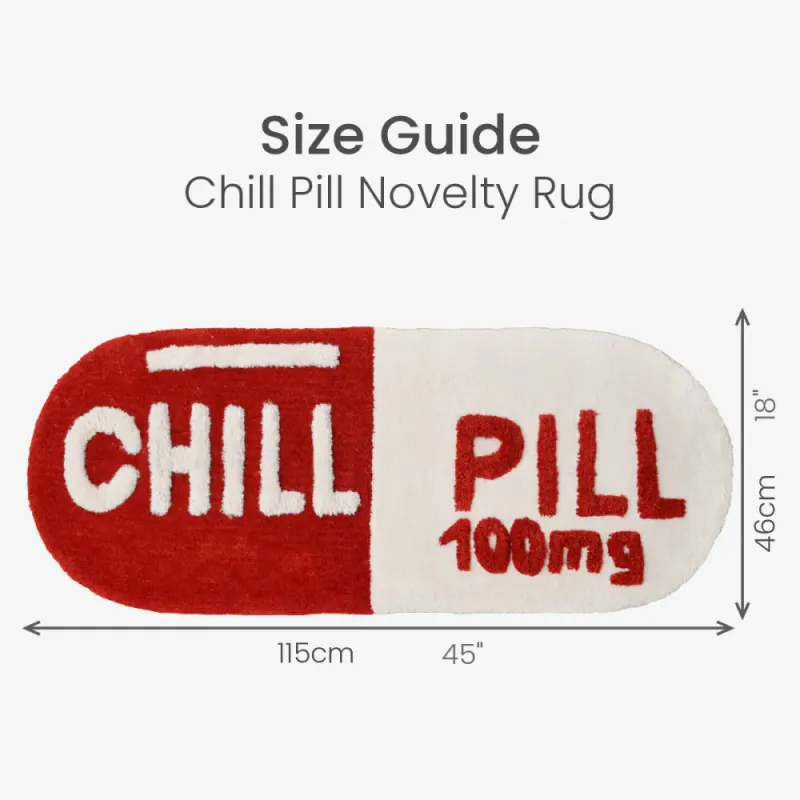 Chill Pill badematte – rød og krem