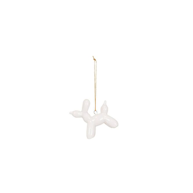Hovedbilde Balloon Dog Holiday Ornament 6,5x3,6,5cm White