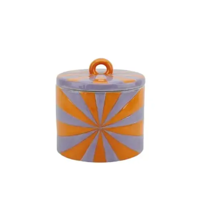 Hovedbilde Deco Jar - Swirl - Dolomite - Orange/Lilac - ...